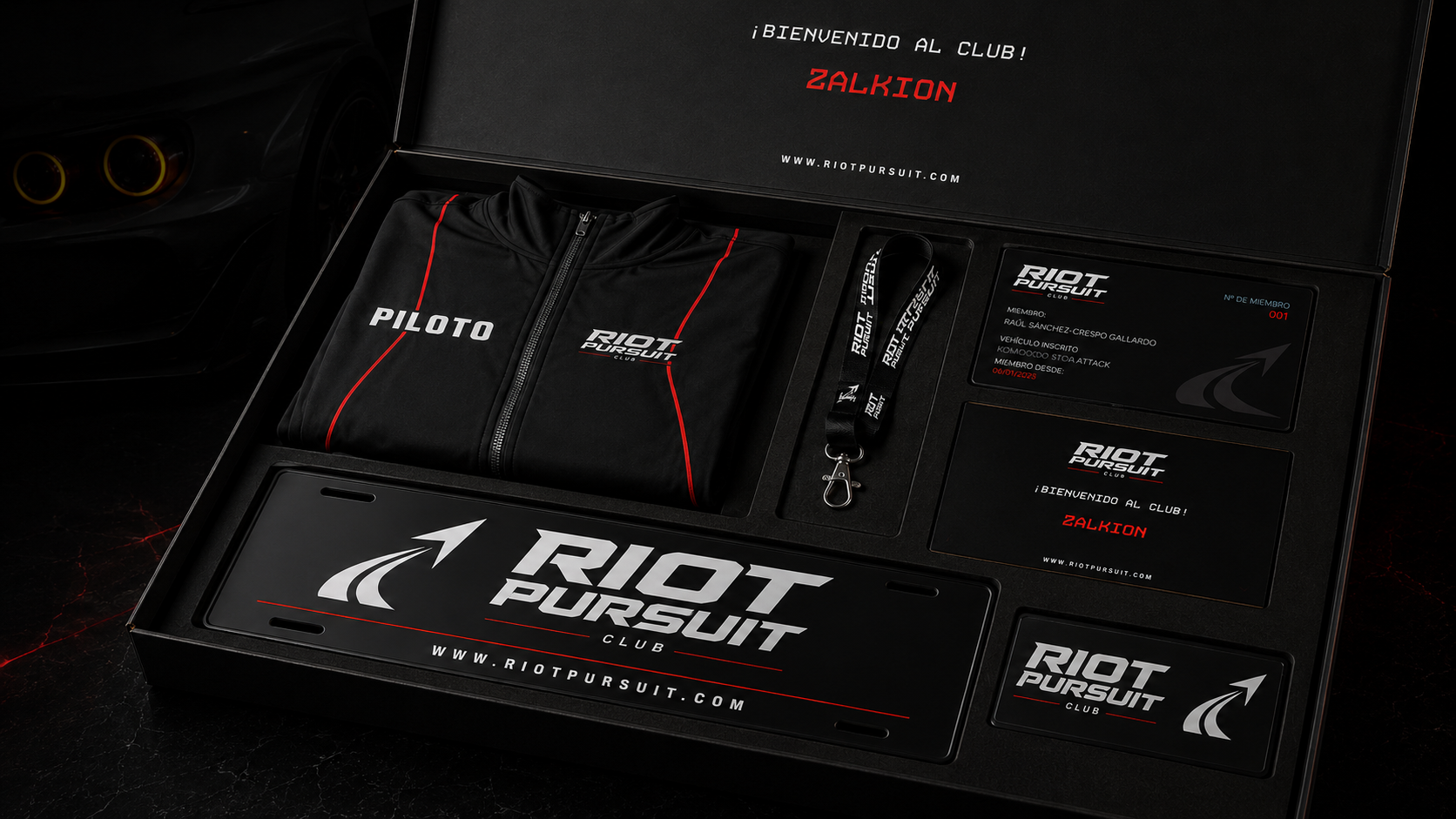 Pack de bienvenida personalizado de Riot Pursuit